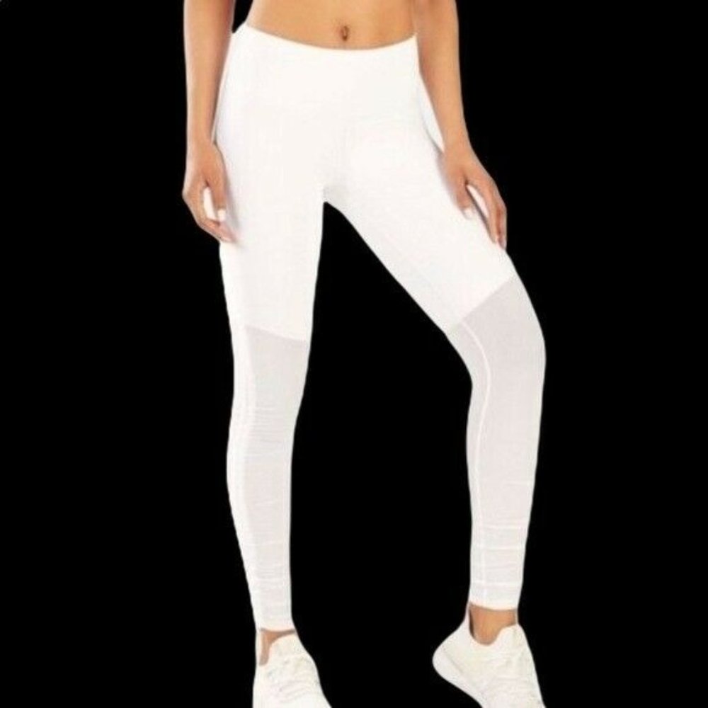 FABLETICS Cashel Foldover PureLuxe Legging Small White Sheer Legs - Picture 3 of 12